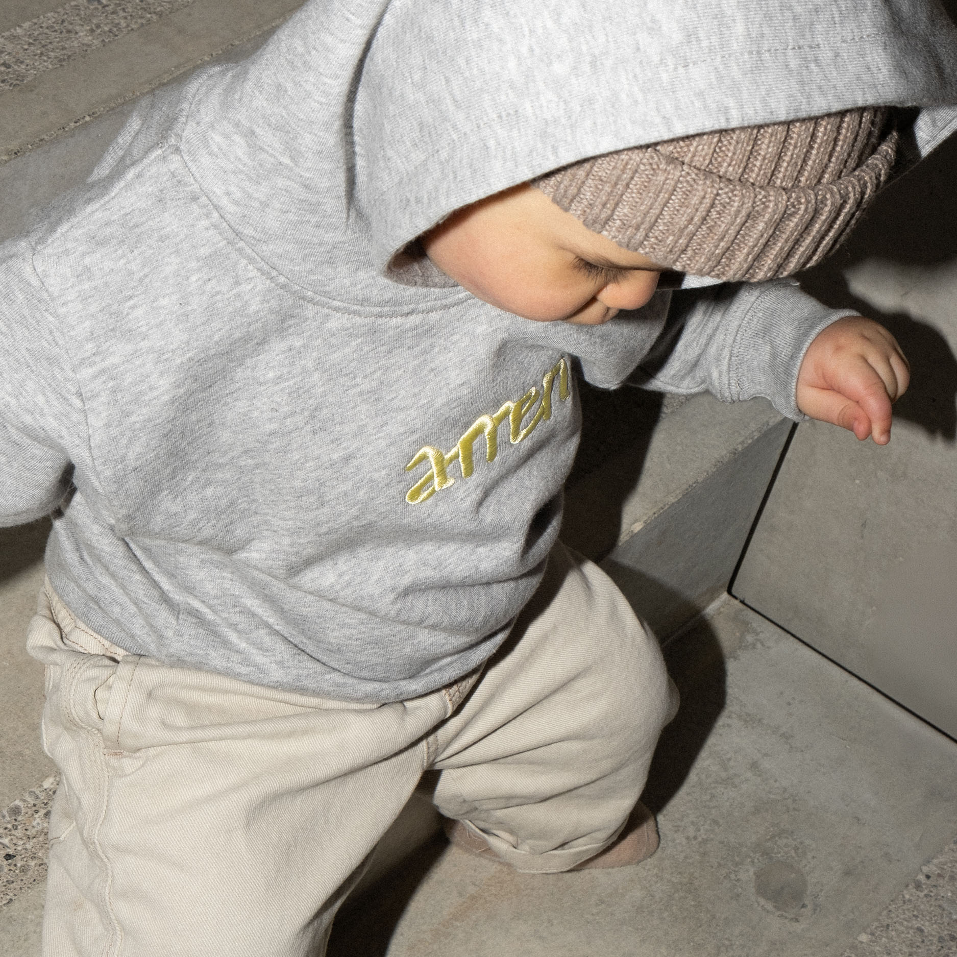 Organic Baby Hoodie "Gray"